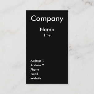 Tree Black & White Business Card