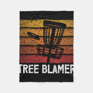 Tree Blamer Funny Disc Golf Design  Fleece Blanket