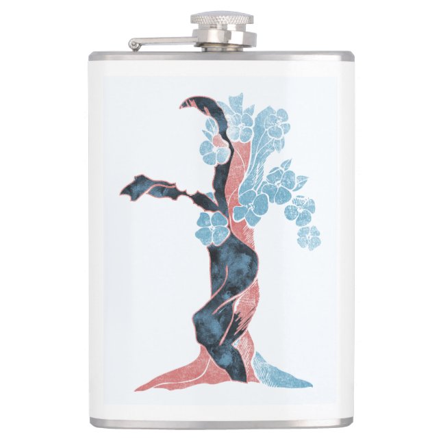 Tree Blossom Hip Flask (Front)