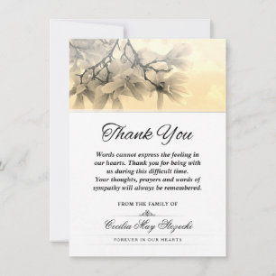 Tree Blossom Thank You Sympathy Funeral Expression