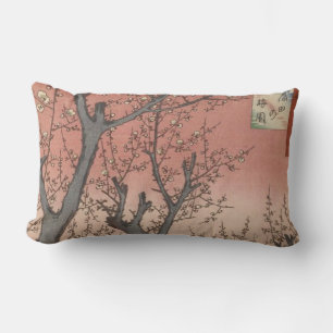 Tree Blossoms Plum Garden Japanese Lumbar Cushion