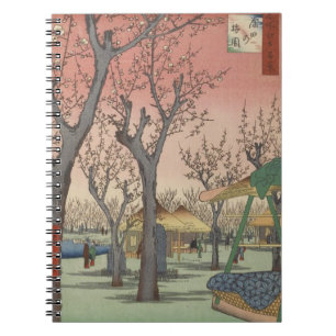 Tree Blossoms Plum Garden Japanese Woodblock Notebook