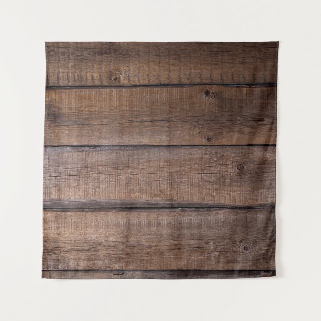 Tree boards background rustic tapestry (Front)