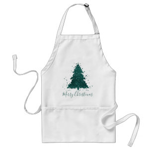 Tree Bold Holiday   Vibrant Emerald Green Script Standard Apron