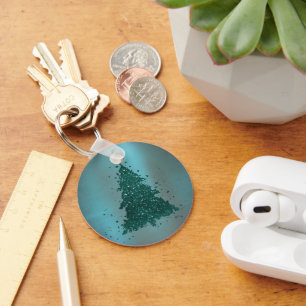 Tree Bold Keepsake Vibrant Kelly Green Holiday Key Ring