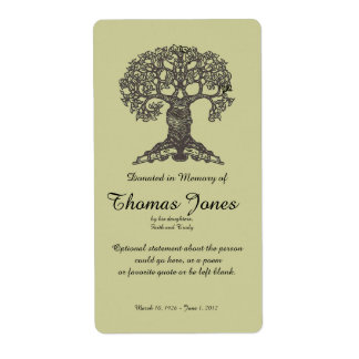 Tree Book Donated in Memory of Bookplate ..