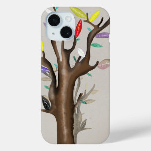 Tree branch colourful leafs Ruth Fitta iPhone 15 Case