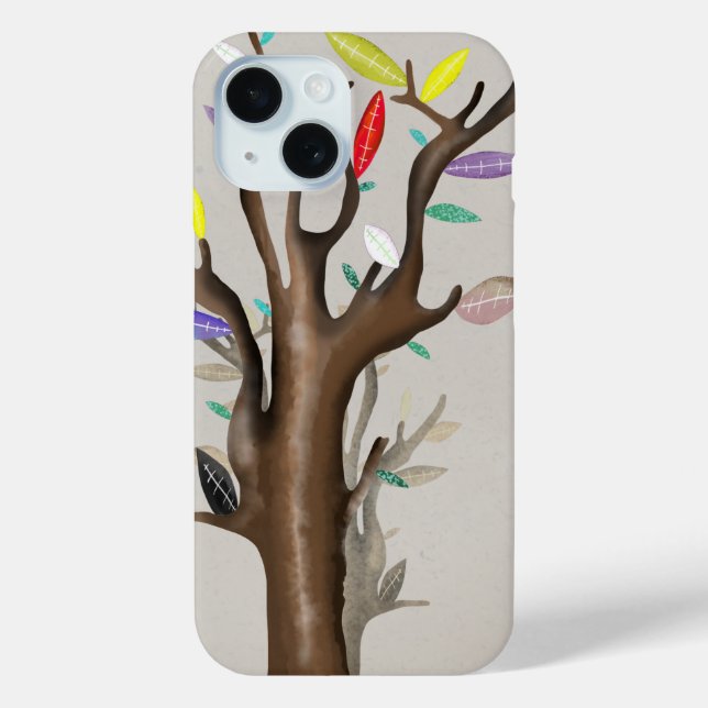 Tree branch colourful leafs Ruth Fitta  Case-Mate iPhone Case (Back)
