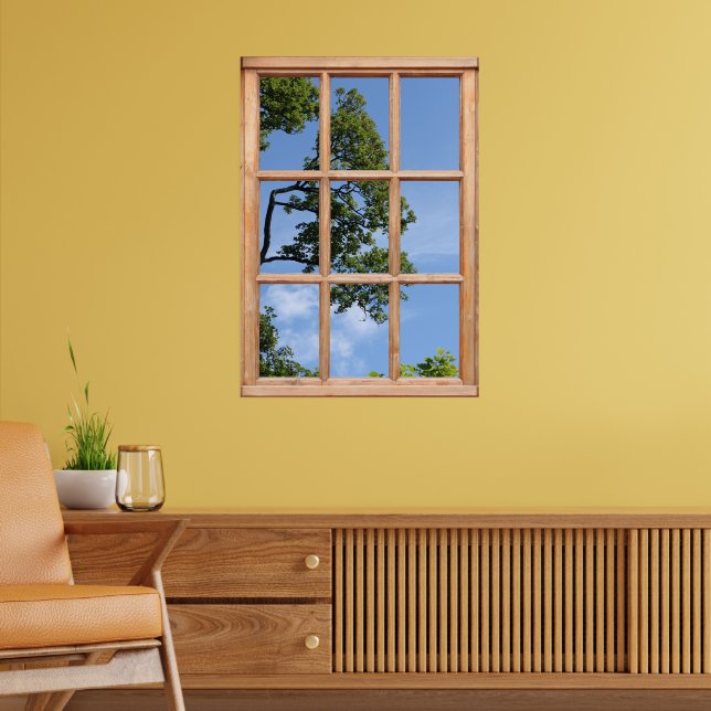 Tree Branch View from a Window Illusion Poster (Living Room 2)