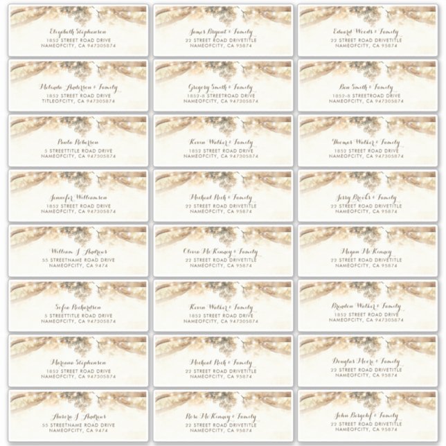 Tree Branches Individual Guest Address Labels (Front)