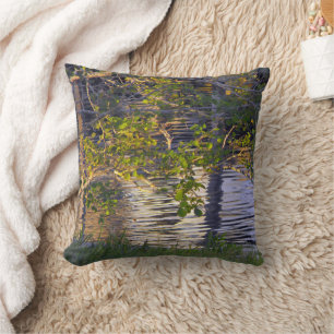 Tree Branches, Sunlight, Reflection Cushion