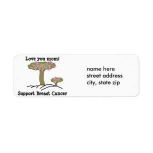 Tree Breast Cancer Address Label
