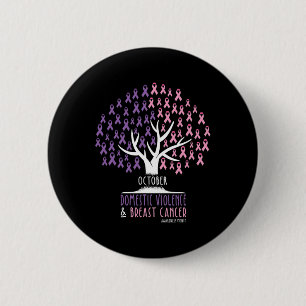Tree - Breast Cancer And Domestic Violence Awarene 6 Cm Round Badge