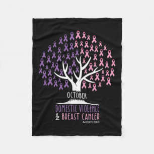 Tree - Breast Cancer And Domestic Violence Awarene Fleece Blanket