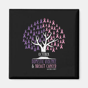 Tree - Breast Cancer And Domestic Violence Awarene Magnet