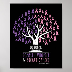 Tree - Breast Cancer And Domestic Violence Awarene Poster