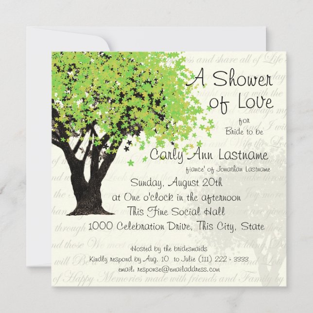 Tree Bridal Shower Invitation (Front)