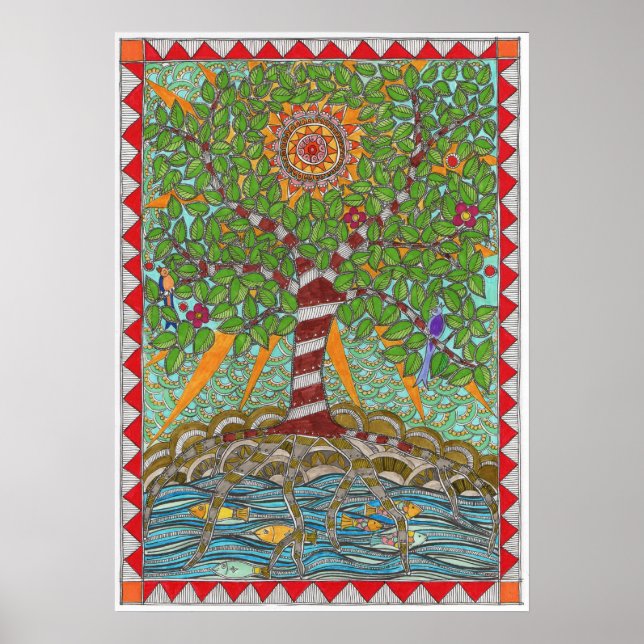 Tree by the river inspirational poster (Front)