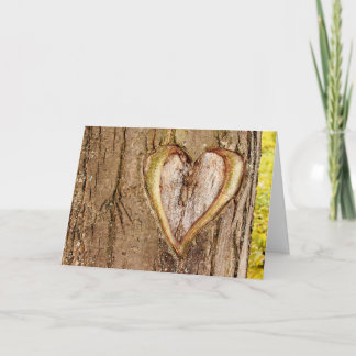 Tree Carved Heart Valentines Day Card