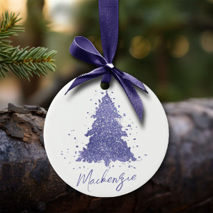 Tree Charm Holiday Lavender Purple Custom Pastel Ceramic Tree Decoration