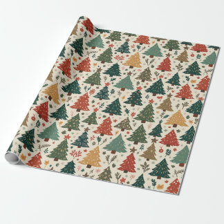 tree christmas gift wrapping wrapping paper