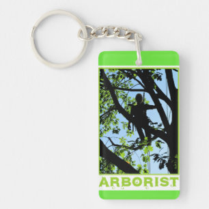Tree Climber Silhouette: Arborist Key Ring