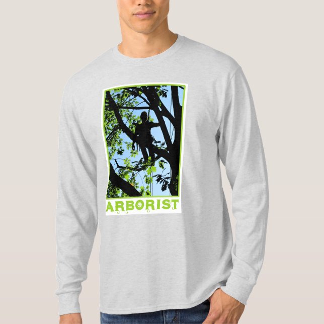 Tree Climber Silhouette: Arborist T Shirt (Front)