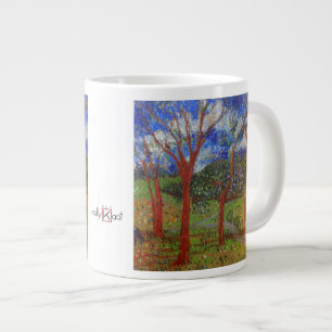 Tree colourful large coffee mug