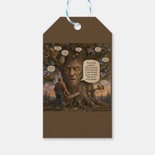 Tree Condo Tenants Cartoon – Nature Speaks Up! Gift Tags