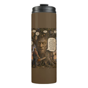 Tree Condo Tenants Cartoon – Nature Speaks Up! Thermal Tumbler