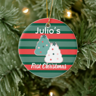 Tree Cookies First Christmas Merry Christmas Ceramic Tree Decoration