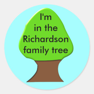 Tree Customisable Family Tree Sticker