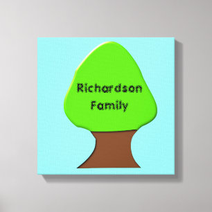 Tree Customisable Genealogy Canvas Print