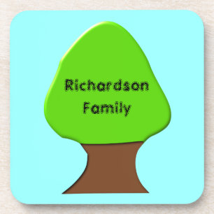 Tree Customisable Genealogy Cork Coaster