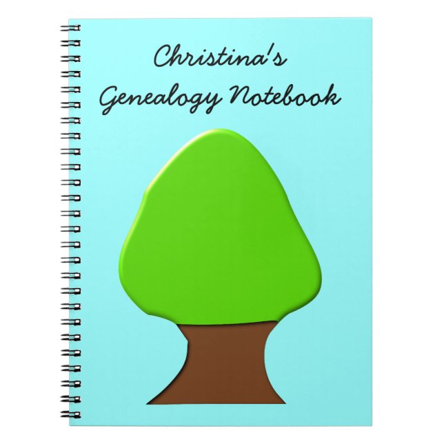 Tree Customisable Genealogy Notebook (Front)