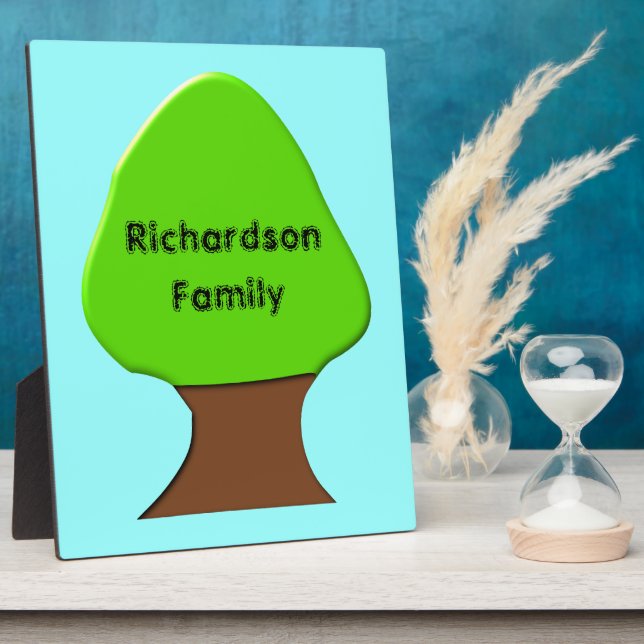 Tree Customisable Genealogy Plaque (Side)