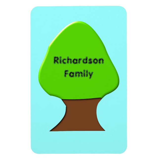 Tree Customisable Genealogy Premium Magnet (Vertical)