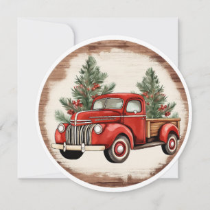 Tree Delivery – A Vintage Christmas Ride Holiday Card