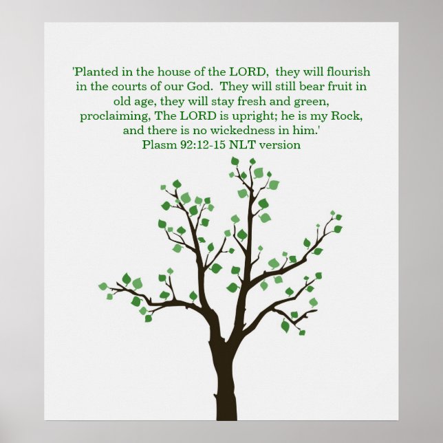Tree Design Flourishing Bible Verses Print (Front)