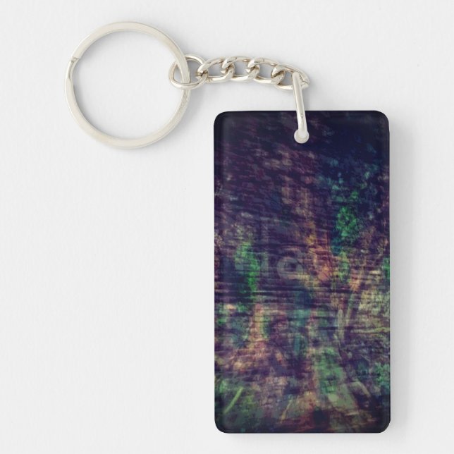 tree digital art collage key ring (Front)