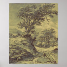 Tree Drawing Vintage Art - Altered Digital Print