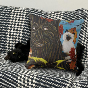 Tree Ent Cat Autumn Fantasy Cushion