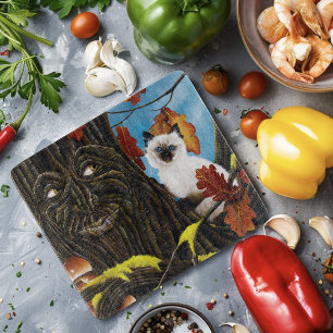 Tree Ent Cat Autumn Fantasy Cutting Board