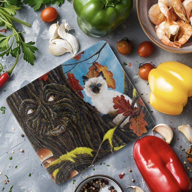 Tree Ent Cat Autumn Fantasy Cutting Board (Creator Uploaded)