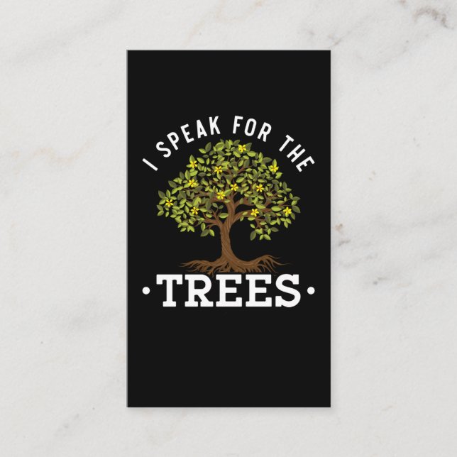 Tree Environment Awareness Forest Nature Lover Business Card (Front)