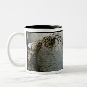 Tree Eyes II Two-Tone Coffee Mug