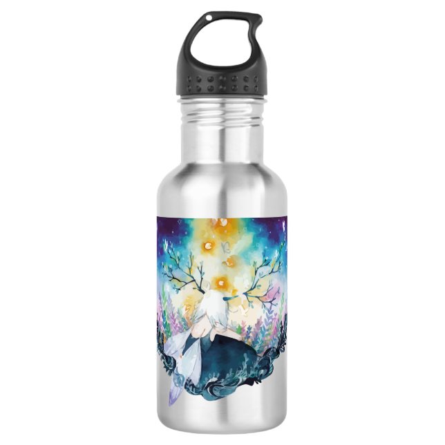 Tree Fairy Digital Art 710 Ml Water Bottle (Front)