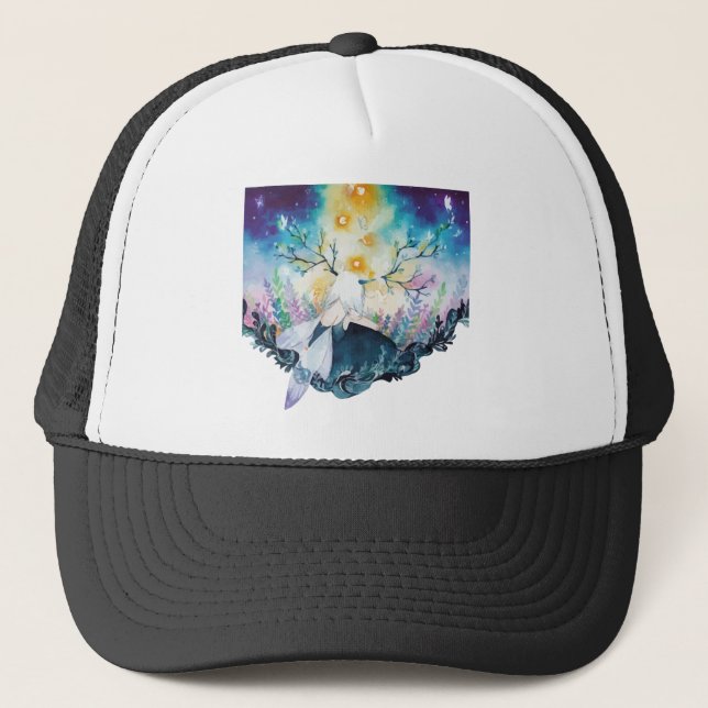 Tree Fairy Digital Art Trucker Hat (Front)