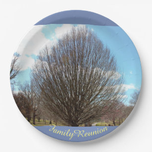 Tree Family Reunion Paper Plate