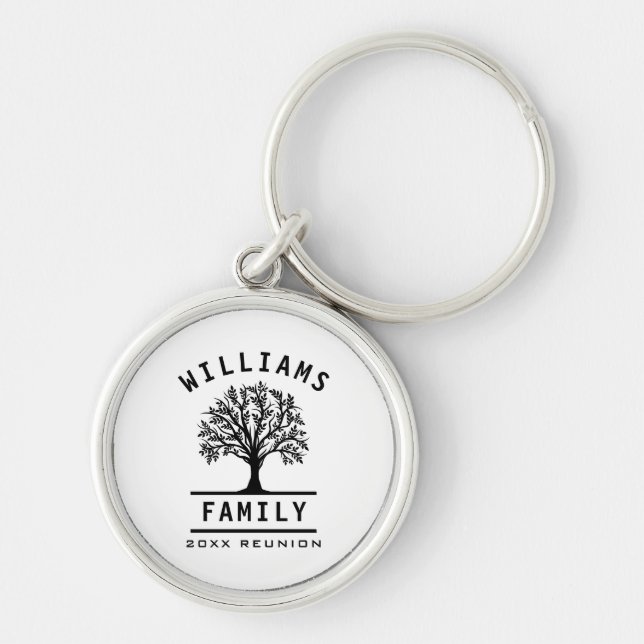 Tree Family Reunion Summer Vacation Road Trip Key Ring (Front)